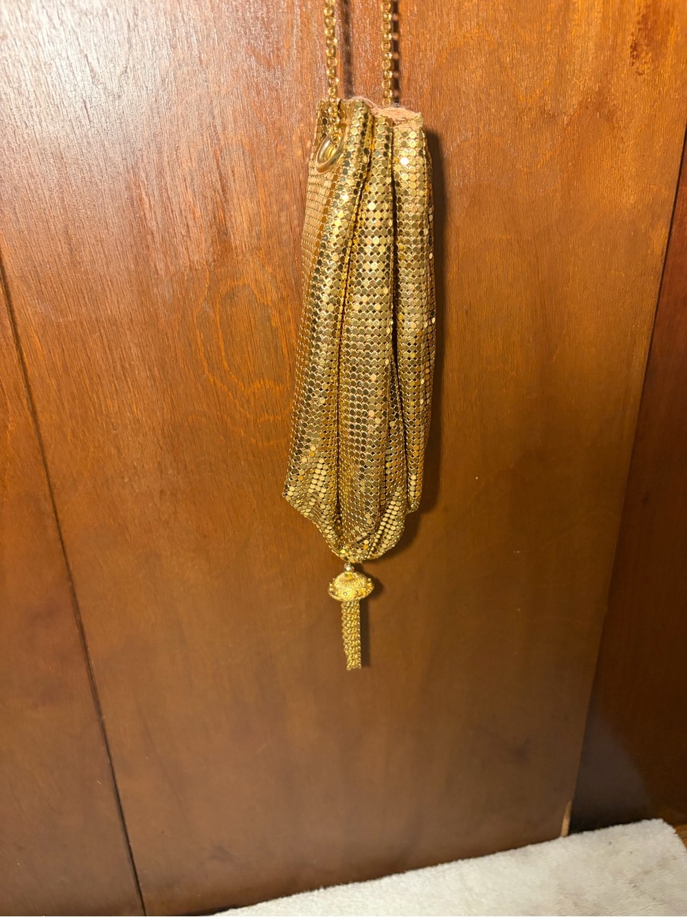 Rare Vintage Whiting & Davis Gold Mesh Evening Purse